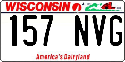 WI license plate 157NVG