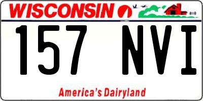 WI license plate 157NVI