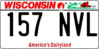 WI license plate 157NVL