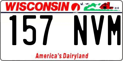 WI license plate 157NVM