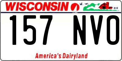 WI license plate 157NVO