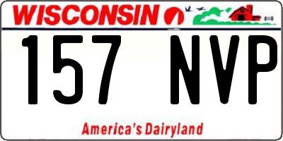 WI license plate 157NVP