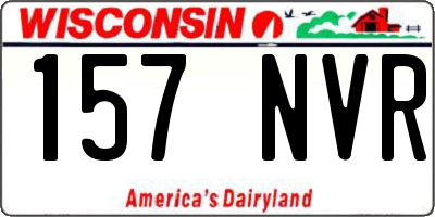 WI license plate 157NVR
