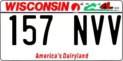 WI license plate 157NVV