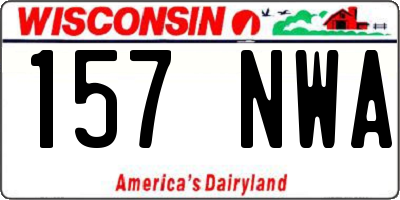 WI license plate 157NWA