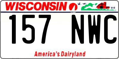 WI license plate 157NWC