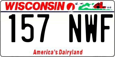 WI license plate 157NWF