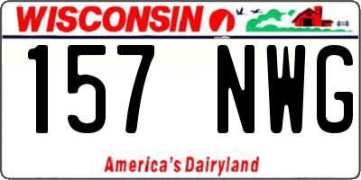 WI license plate 157NWG