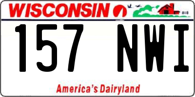 WI license plate 157NWI
