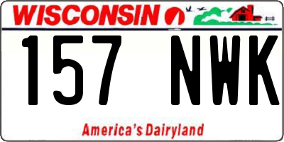 WI license plate 157NWK