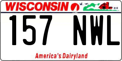 WI license plate 157NWL