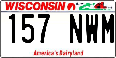 WI license plate 157NWM