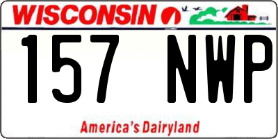 WI license plate 157NWP