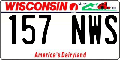 WI license plate 157NWS