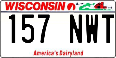 WI license plate 157NWT