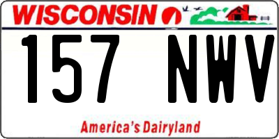 WI license plate 157NWV