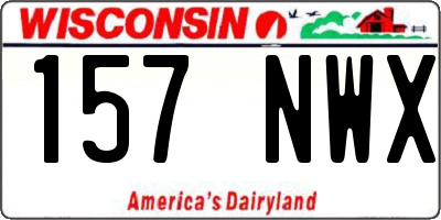 WI license plate 157NWX