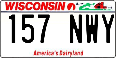 WI license plate 157NWY