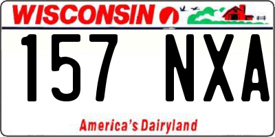 WI license plate 157NXA