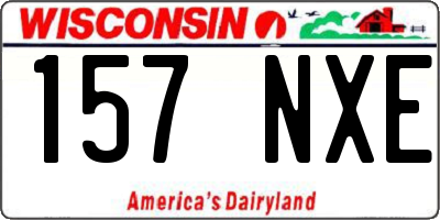 WI license plate 157NXE