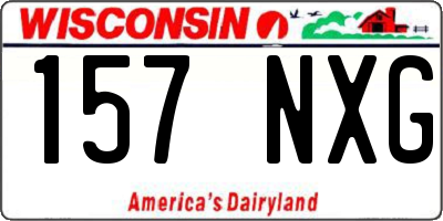 WI license plate 157NXG