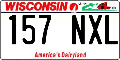 WI license plate 157NXL