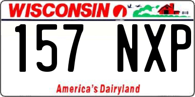 WI license plate 157NXP