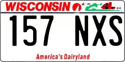 WI license plate 157NXS