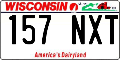 WI license plate 157NXT