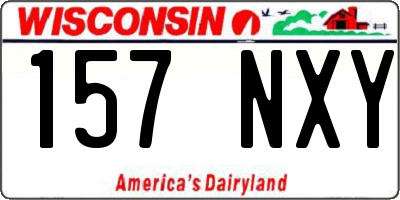 WI license plate 157NXY