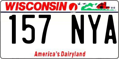 WI license plate 157NYA