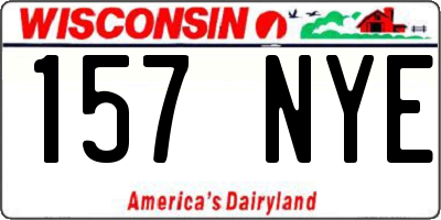 WI license plate 157NYE