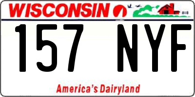 WI license plate 157NYF