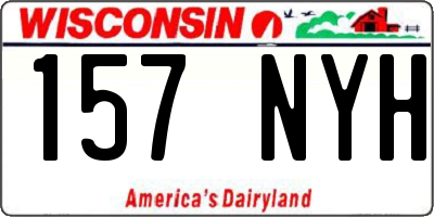 WI license plate 157NYH