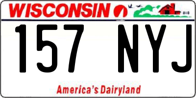 WI license plate 157NYJ