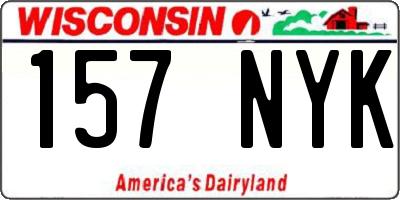 WI license plate 157NYK