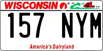 WI license plate 157NYM