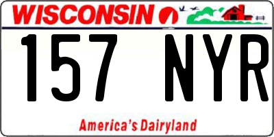 WI license plate 157NYR
