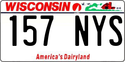 WI license plate 157NYS
