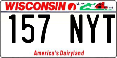WI license plate 157NYT