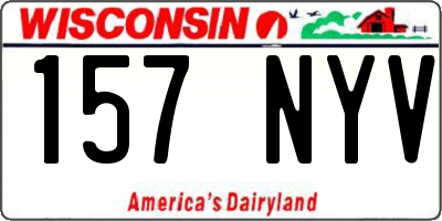 WI license plate 157NYV