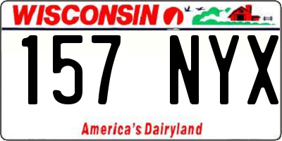 WI license plate 157NYX