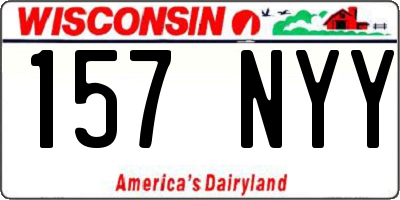 WI license plate 157NYY