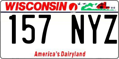 WI license plate 157NYZ