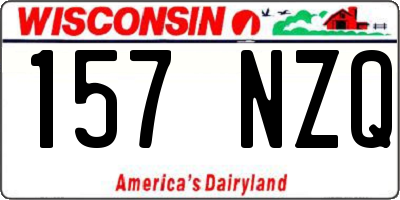 WI license plate 157NZQ