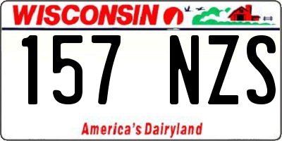 WI license plate 157NZS