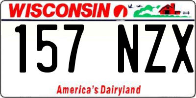 WI license plate 157NZX
