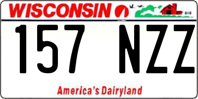 WI license plate 157NZZ