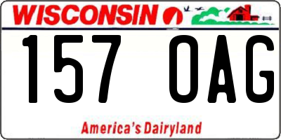 WI license plate 157OAG