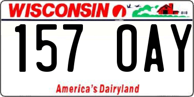 WI license plate 157OAY